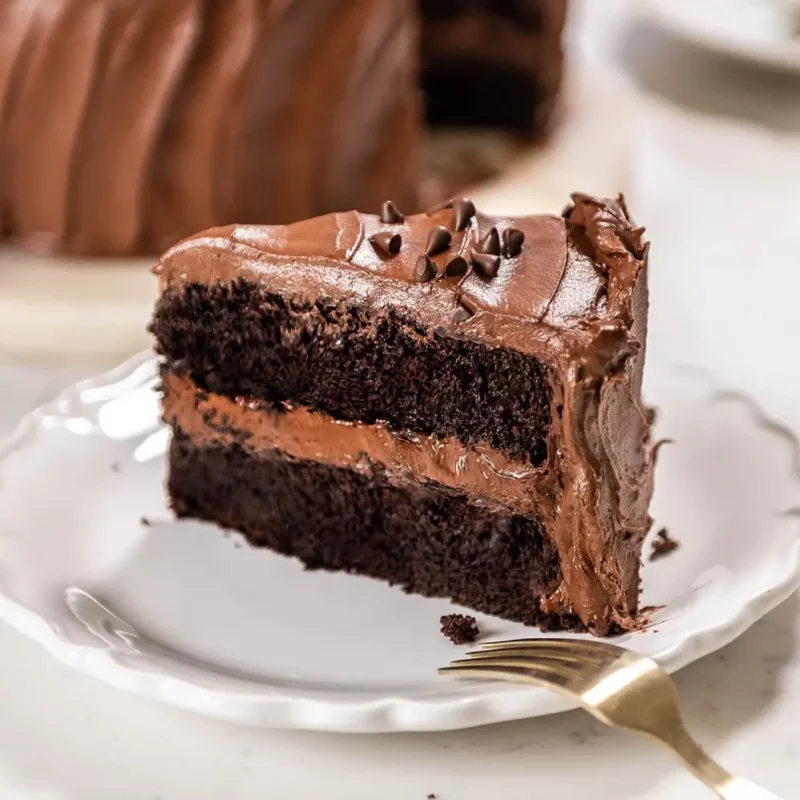 Slice of Chocolate Cake
