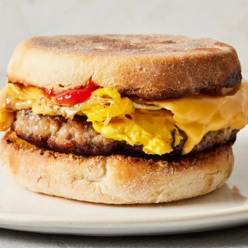 BREAKFAST SANDWICH ANY STYLE - Sausage, Egg & Cheese
