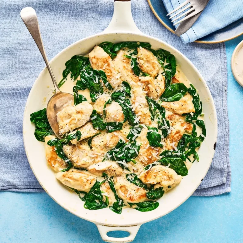 CHICKEN AND SPINACH SAUTE